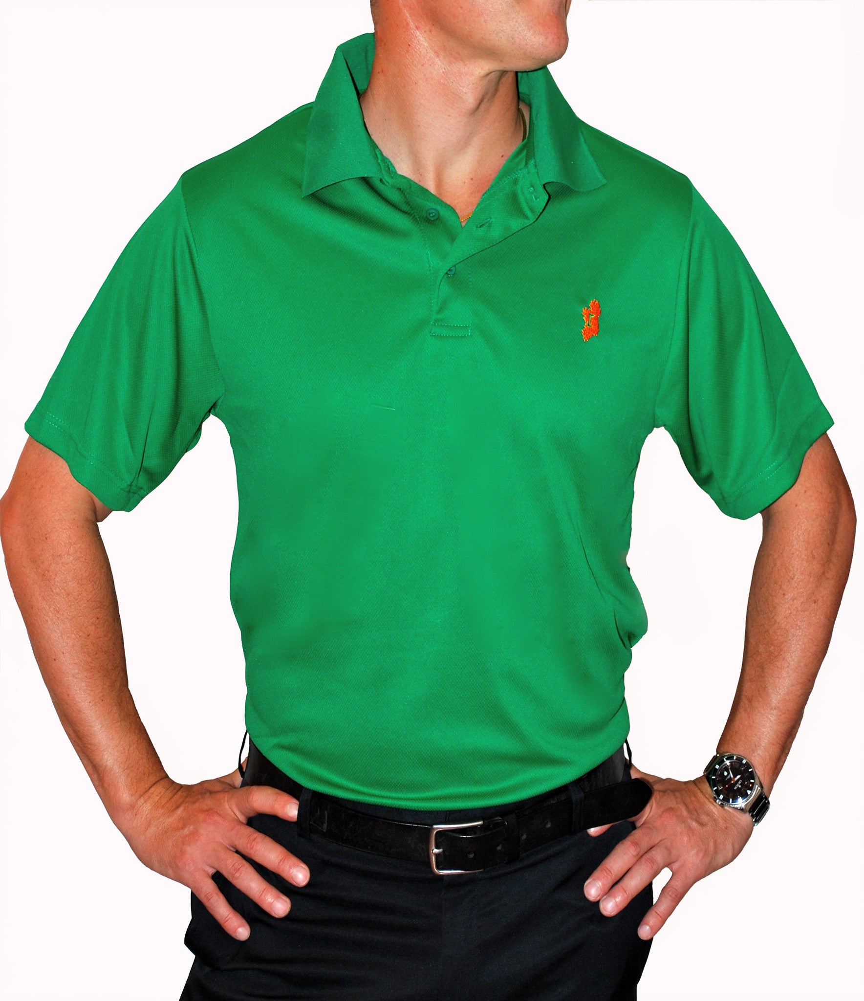 Men's Kelly Green Irish Polo Shirt - featuring Map of Ireland Logo - Shirts of the World Men's Kelly Green Irish Polo Shirt - featuring Map of Ireland Logo - Shirts of the World